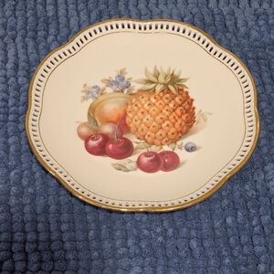 Vintage Schumann Arzberg Germany Gold Trimmed Fruit Plate